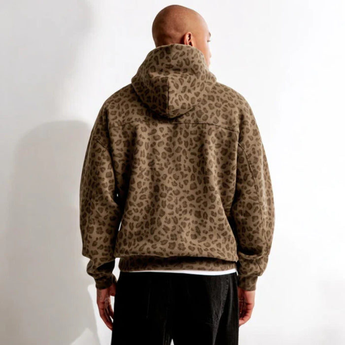 Fierce Leopard Print Hoodie