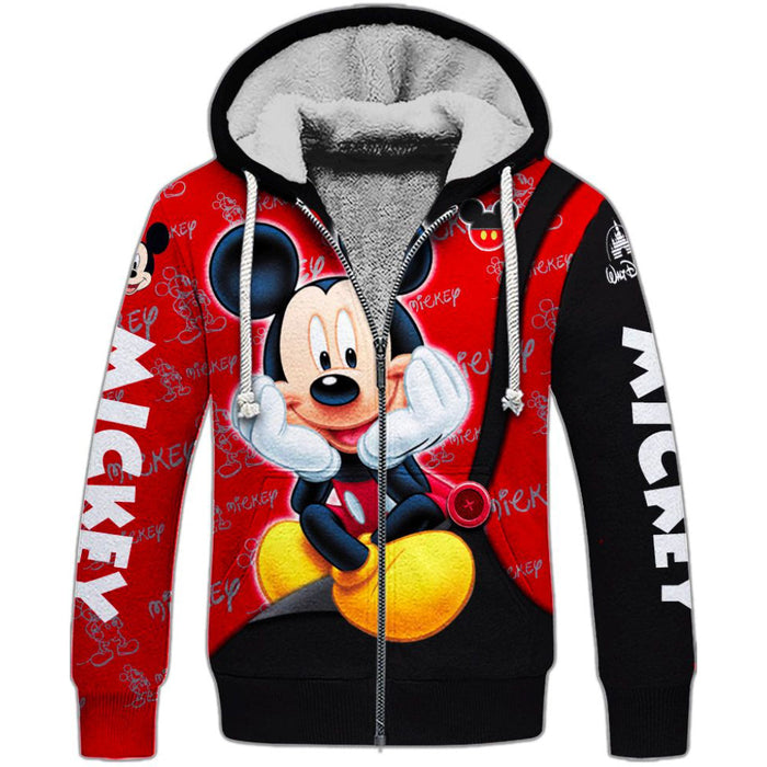 Mickey Mouse Pattern Hoodie And Leggings Set