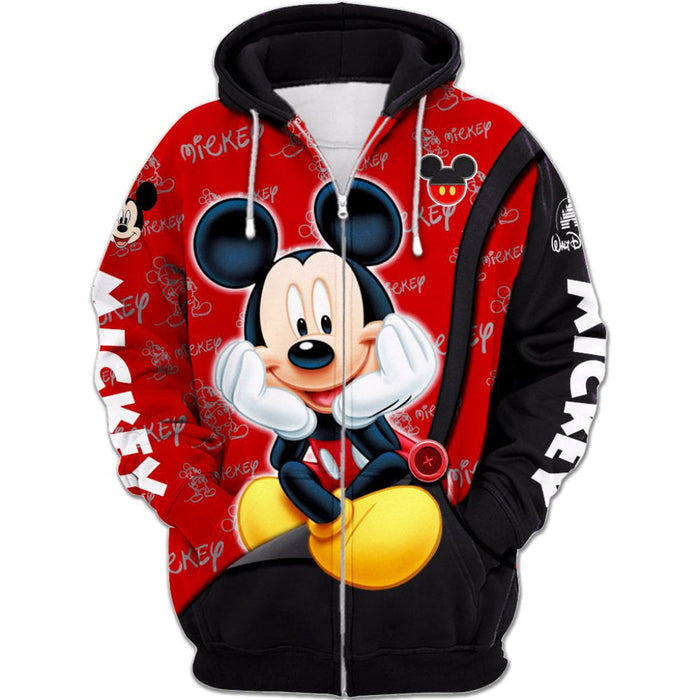 Mickey Mouse Pattern Hoodie And Leggings Set