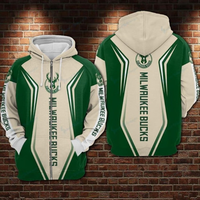 Milwaukee Bucks Printed Hoodie