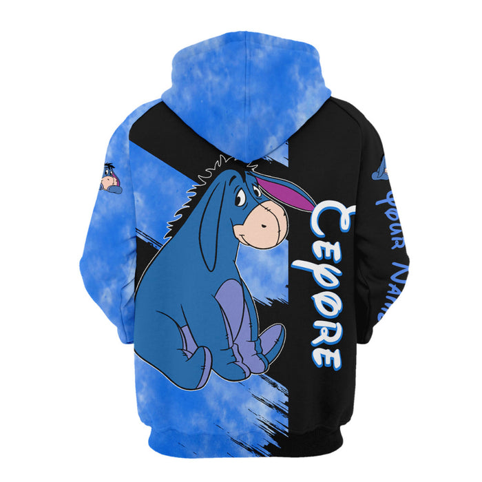 Personalized Eeyore Character Hoodie