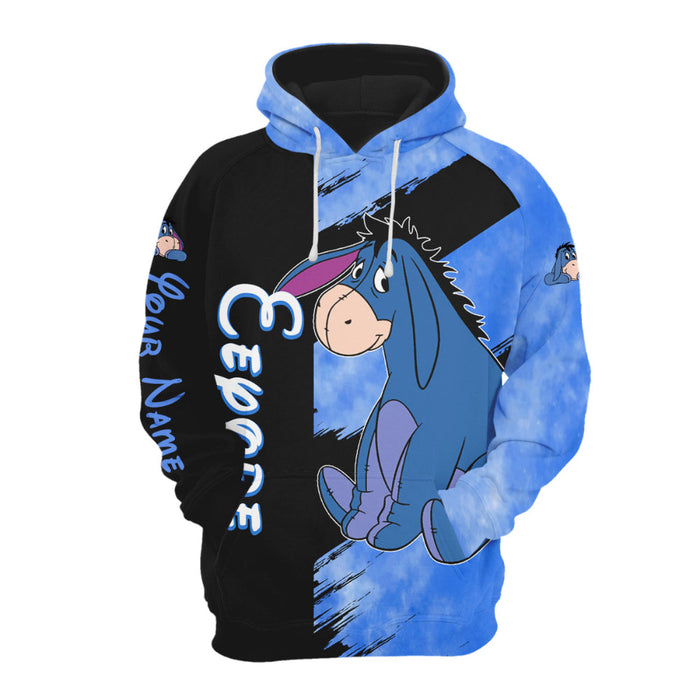 Personalized Eeyore Character Hoodie