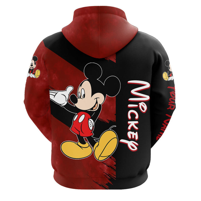 Personalized Mickey Mouse Pattern Hoodie And Leggings Set