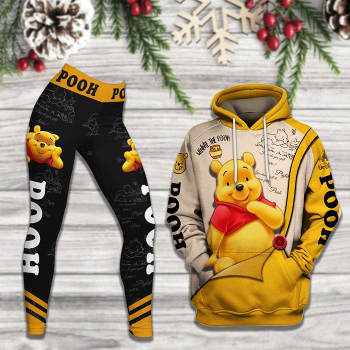 Pooh Pattern Cartoon Character Activewear Set