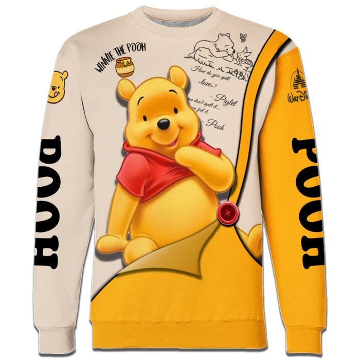 Pooh Pattern Cartoon Character Activewear Set