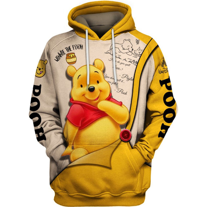 Pooh Pattern Cartoon Character Activewear Set