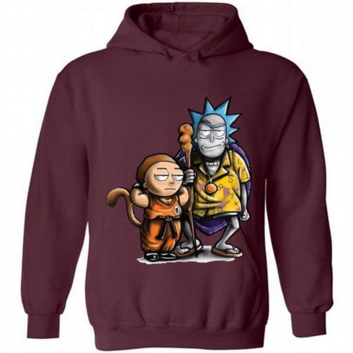 Rick And Dragonball Printed Design Hoodie