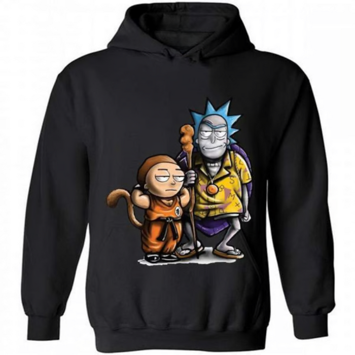 Rick And Dragonball Printed Design Hoodie