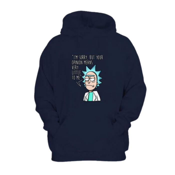 Rick Opinion Printed Design Hoodie