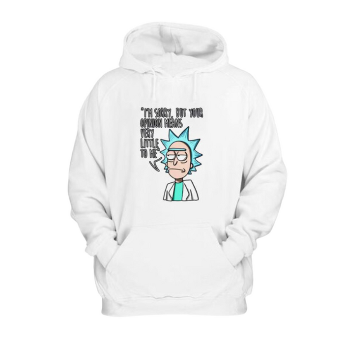 Rick Opinion Printed Design Hoodie