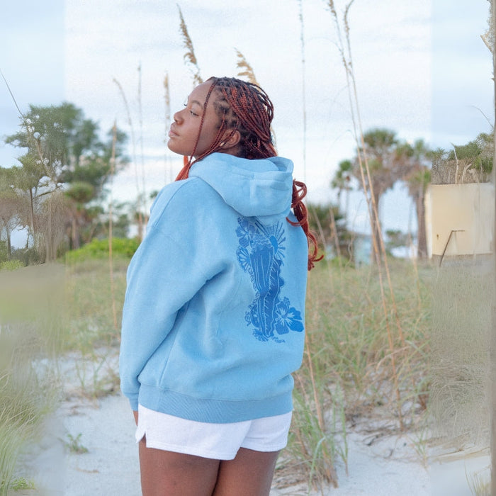 Seashell Embroidered Oversized Hoodie