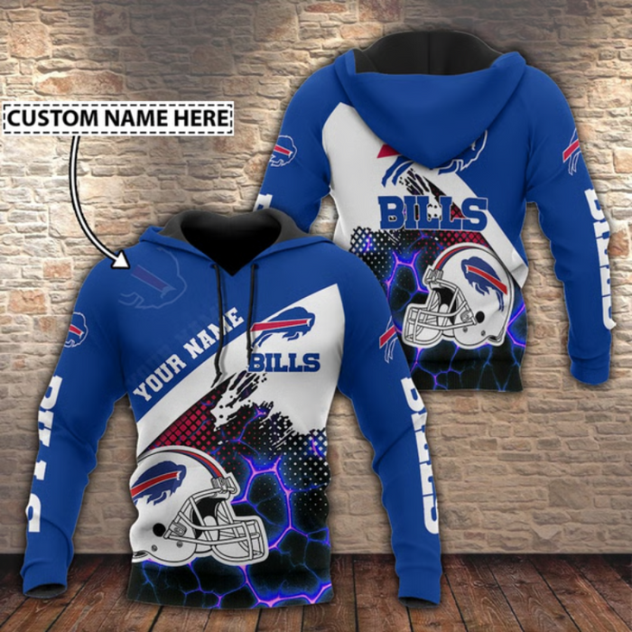 Customized Buffalo Bills Design All Over Printed Hoodie