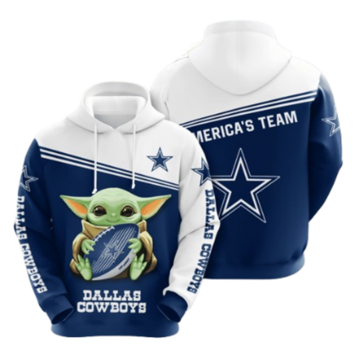 Dallas Cowboys Graphic Hoodie With And Star Team Design