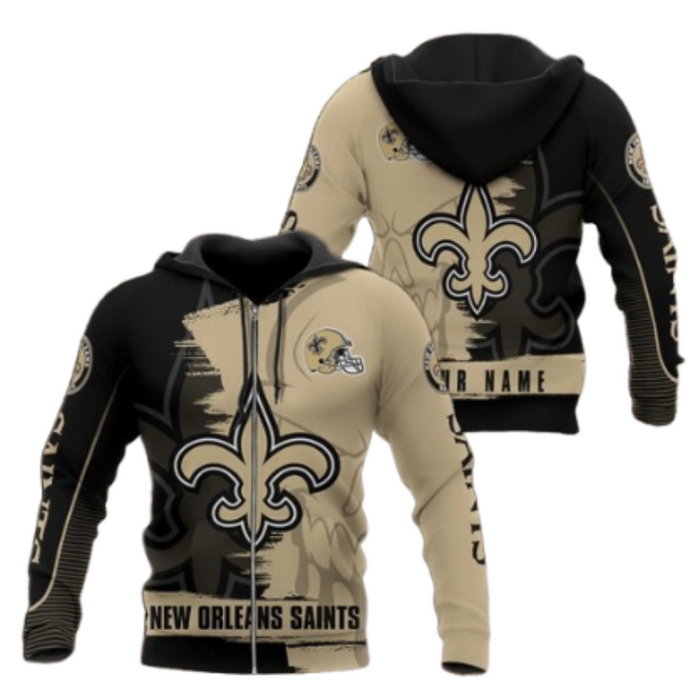 New Orleans Saints Hoodie With Bold Team Graphic Accents