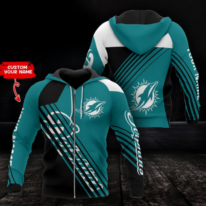 Miami Dolphins Customizable Cozy Hoodie