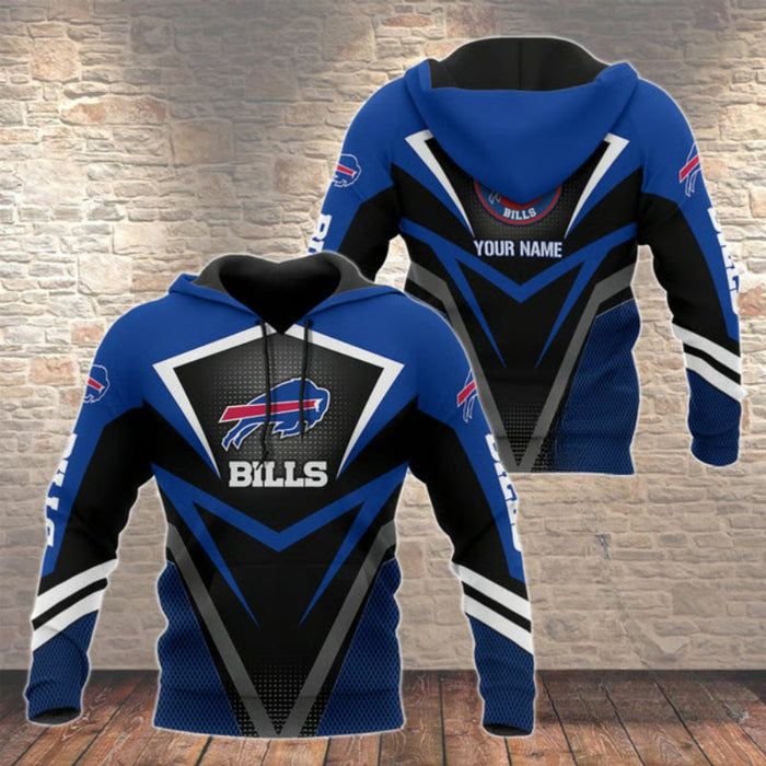 Buffalo Bills Customizable Graphic Sports Hoodie