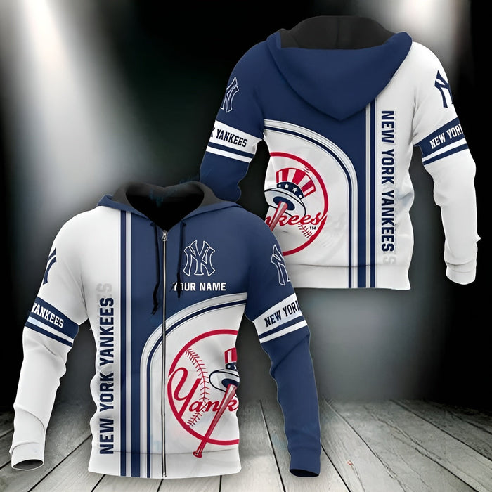 Cozy And Comfy Customizable New York Yankees Baseball Hoodie