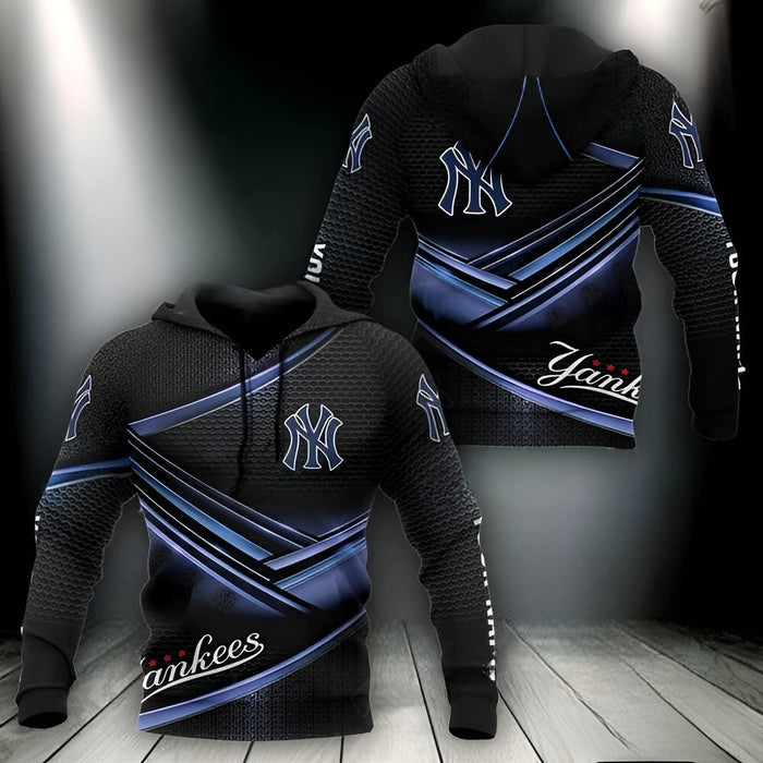 Customized Name Baseball Themed Pullover Hoodie