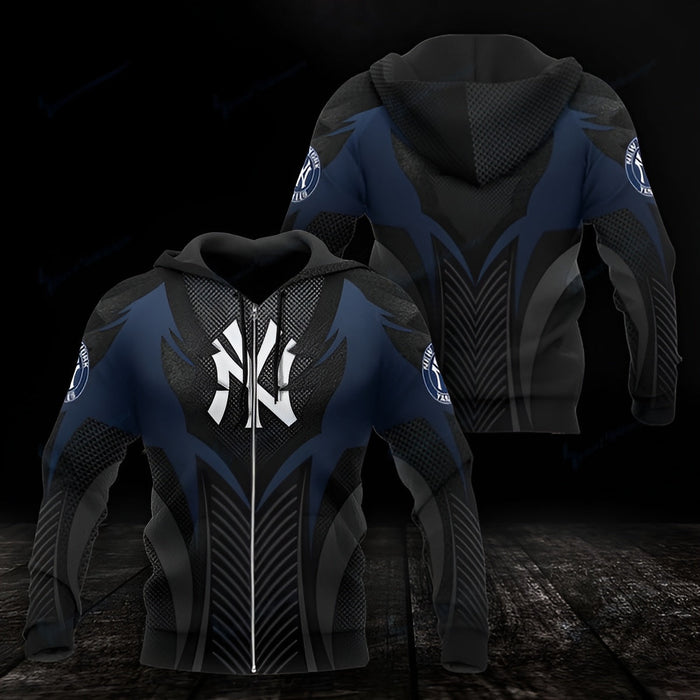 New York Yankees 3D Hoodie With Pullover And Zip Up Option