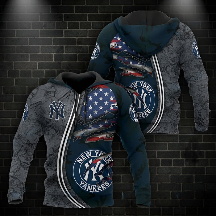 Comfy New York Yankees Hoodie With Pullover And Zip Up Option