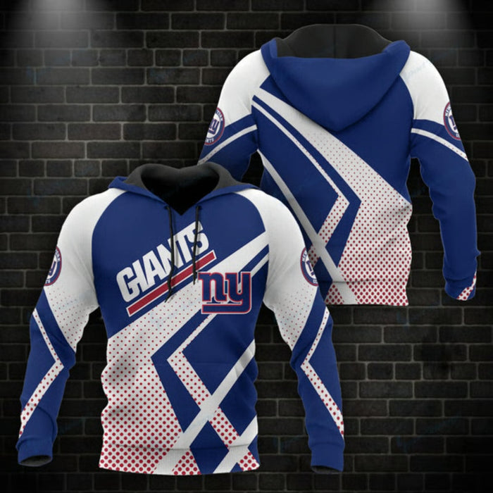 New York Giants Hoodie With Bold Geometric Design