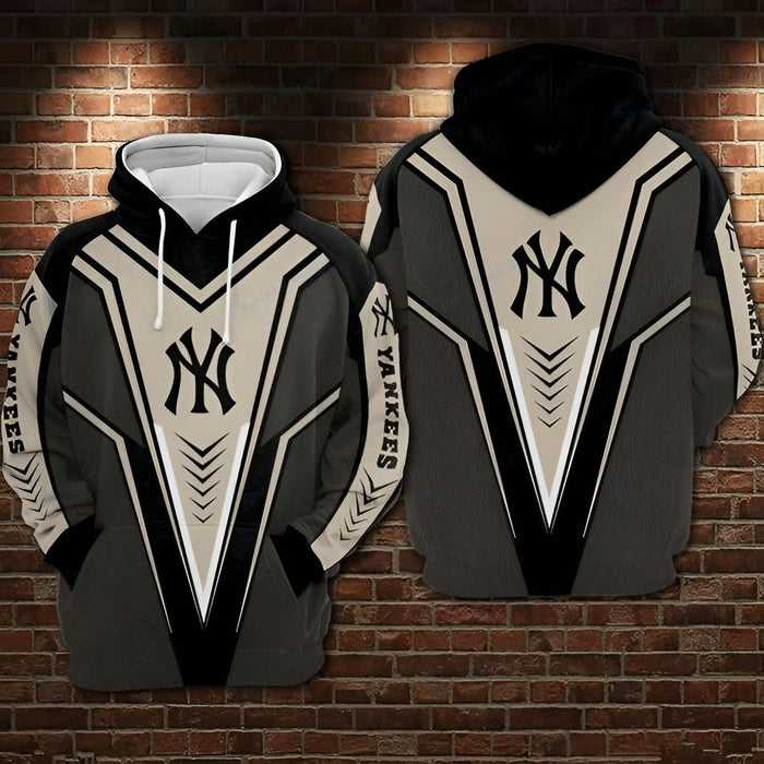 NY Yankees Inspired Geometric Hoodie