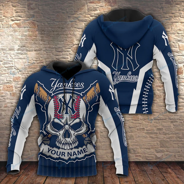 Customizable New York Yankees Printed Baseball Team Hoodie