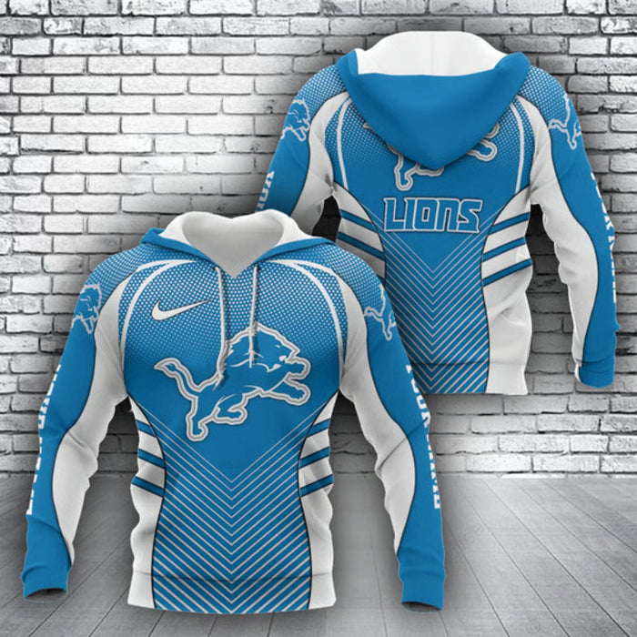 Customizable Detroit Lions Themed Pullover Hoodie