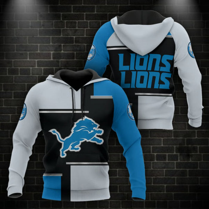 Detroit Lions Inspired Printed Hoodie