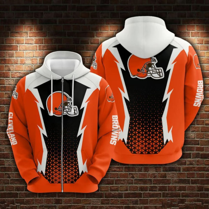 Cleveland Browns Lightning Printed Hoodie