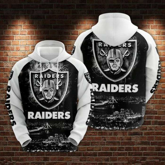 Las Vegas Raider Night Cityscape Hoodie