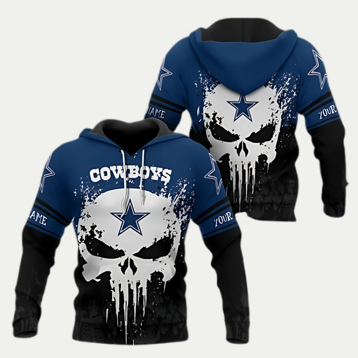 Dallas Cowboys Graphic Hoodie With Personalized Name