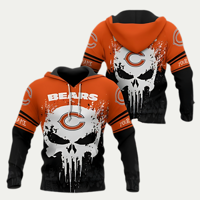 Chicago Bears Comfy Hoodie With Customized Name