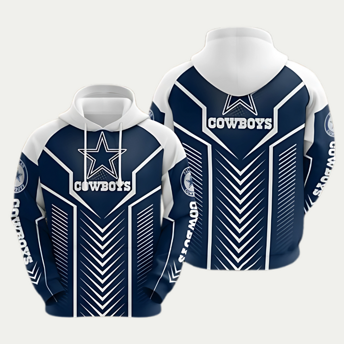 Dallas Cowboys Themed Chevron Design Hoodie