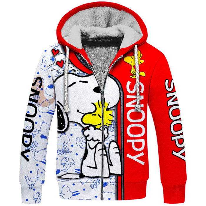 Classic Snoopy Cartoon Hoodie And Leggings Set