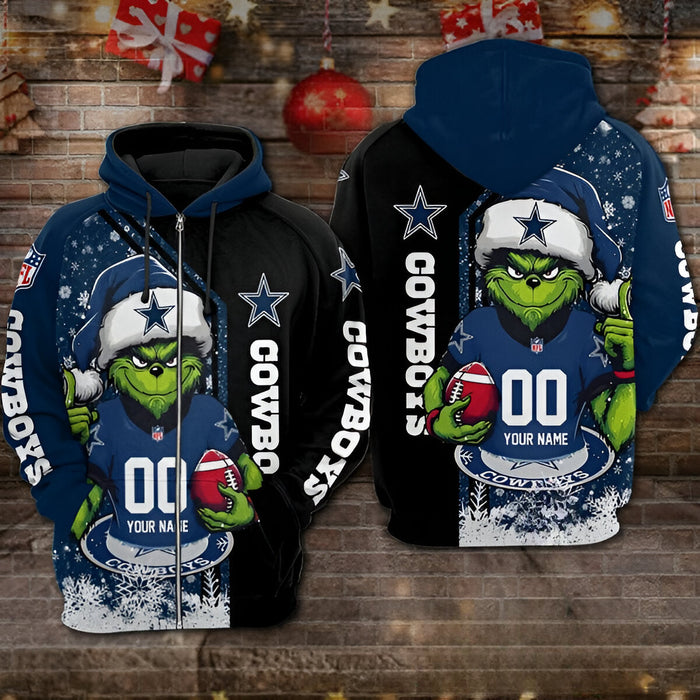 Customizable Holiday Themed Dallas Cowboys Hoodie For Fans