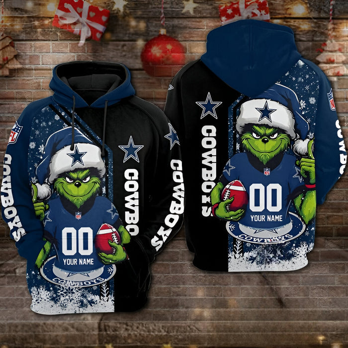 Customizable Holiday Themed Dallas Cowboys Hoodie For Fans