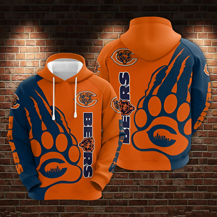 Chicago Bears Paw Print Graphic Hoodie