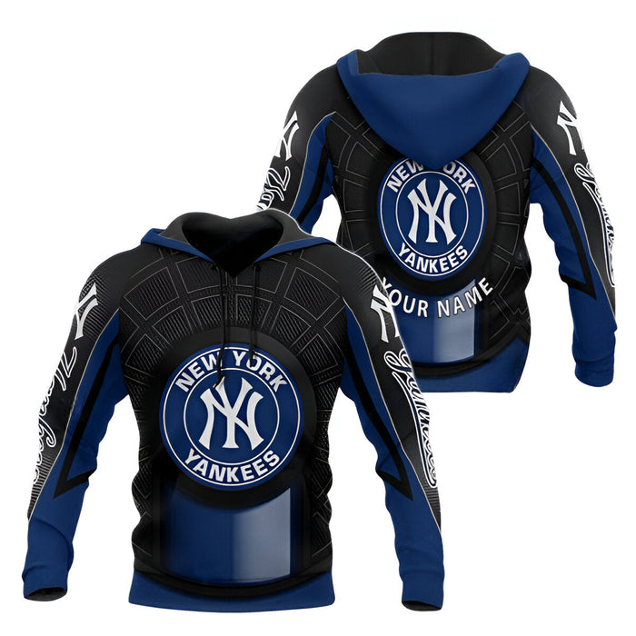 Custom Name New York Yankees Graphic Design Hoodie