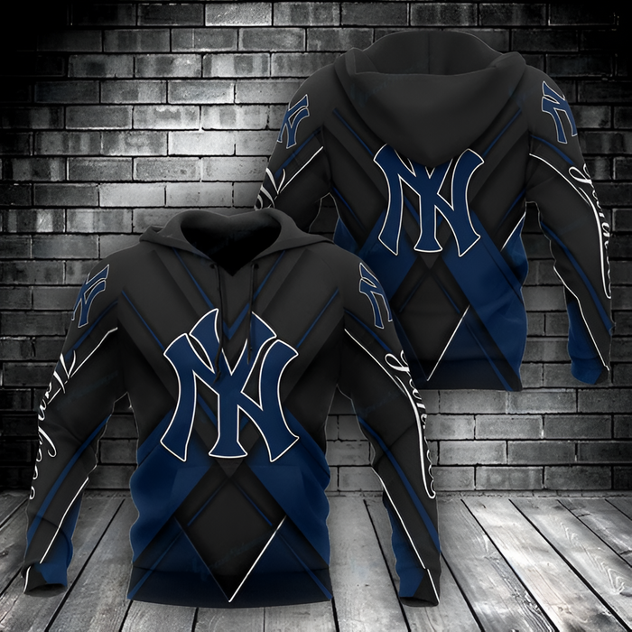 New York Yankees Geometric Design Comfy Hoodies