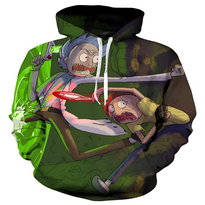 Rick And Morty Character Printed Design Hoodie