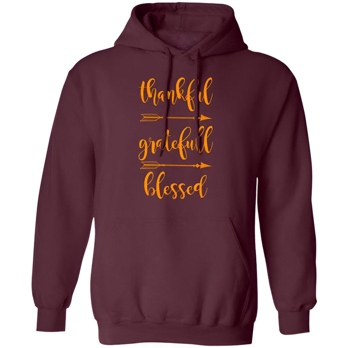 Gratitude Inspired Hoodie With Arrow Design