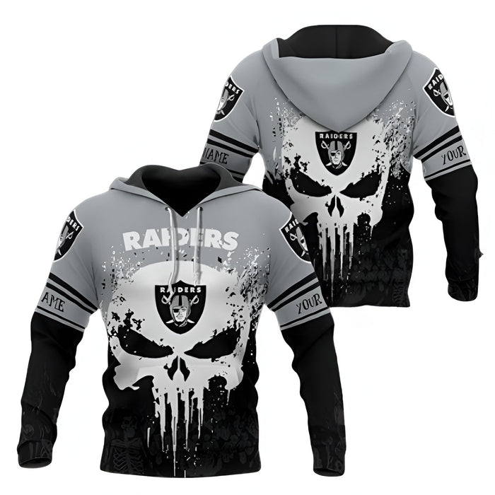 Custom Las Vegas Raiders Hoodie With Splatter Graphic