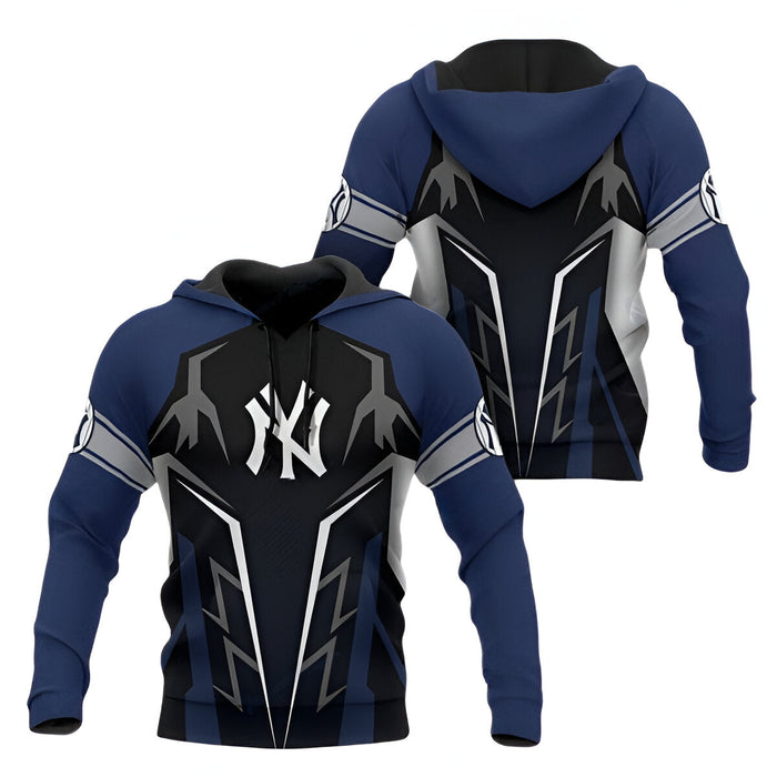 Yankees Custom Name Diagonal Stripe Hoodie