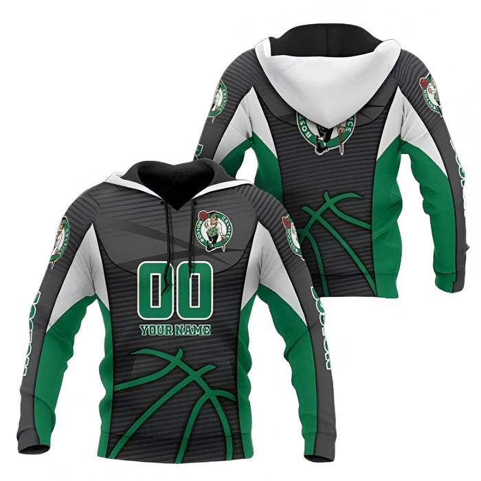 Customizable Boston Celtics Themed Hoodie