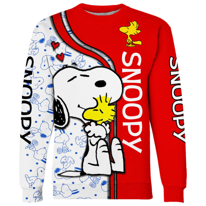 Classic Snoopy Cartoon Hoodie And Leggings Set