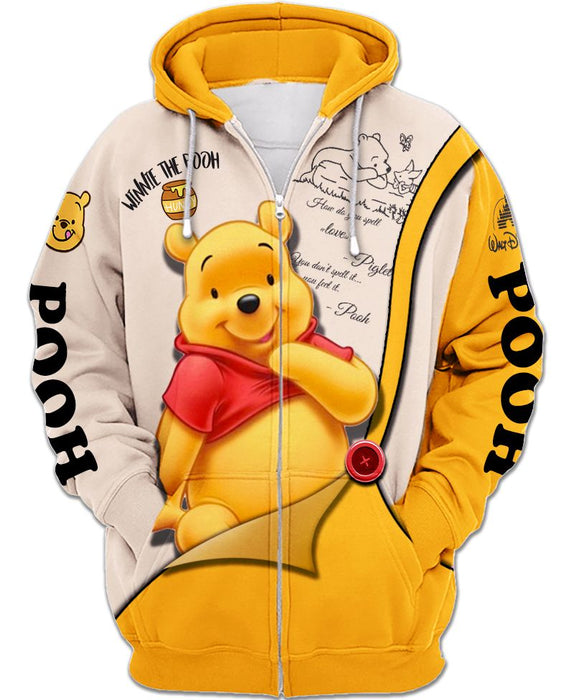 Adorable Winnie-The-Pooh Zip-up Hoodie