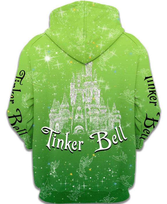 Green Tinker Bell Zip-up Hoodie
