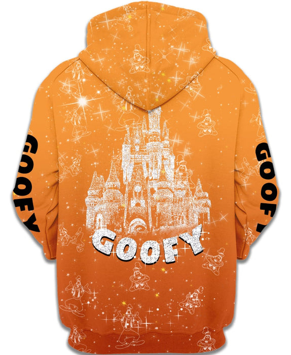 Orange Goofy Zip-up Hoodie
