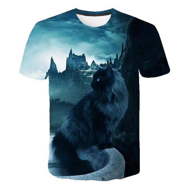 Silent Night Black Cat T-Shirt